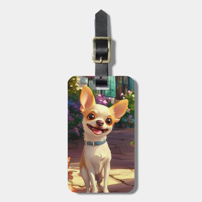 Chihuahua-Gepäckanhänger Gepäckanhänger (Vorderseite vertikal)
