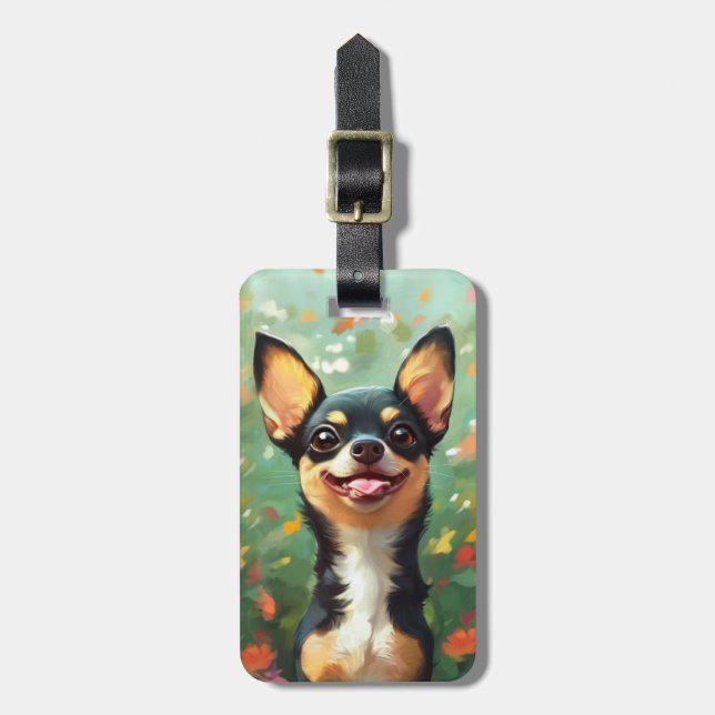 Chihuahua-Gepäckanhänger Gepäckanhänger (Vorderseite vertikal)