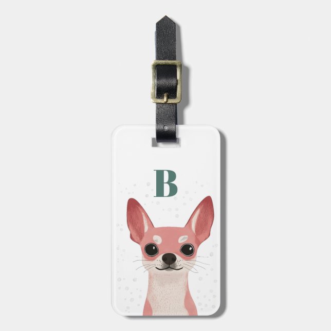 Chihuahua-Gepäckanhänger Gepäckanhänger (Vorderseite vertikal)
