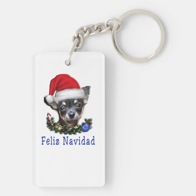 Chihuahua-Geschenke Schlüsselanhänger (Rückseite)