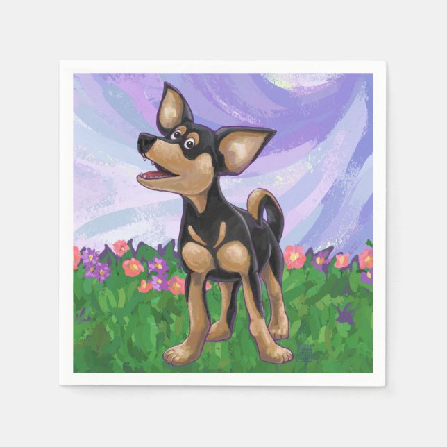 Chihuahua Geschenke und Accessoires Serviette (Vorderseite)