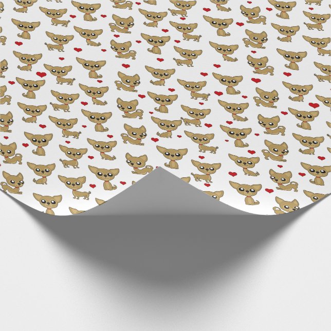 Chihuahua Geschenkpapier (Ecke)