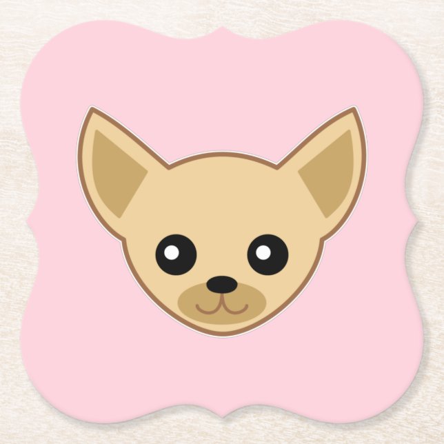 Chihuahua-Gesicht Untersetzer (Vorderseite)