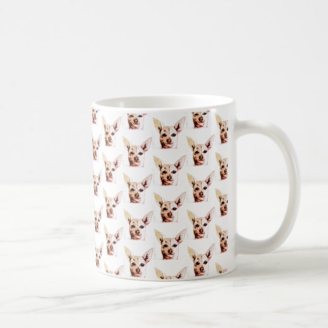 Chihuahua-Gesichts-Tasse Kaffeetasse (Rechts)