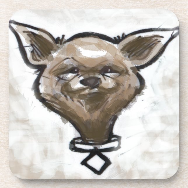 Chihuahua Getränkeuntersetzer (Vorderseite)