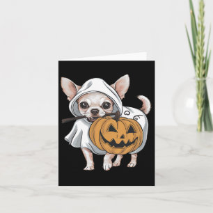 Chihuahua Ghost Dog Halloween Karte