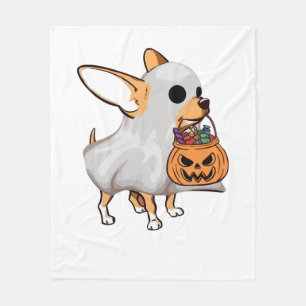 Chihuahua Ghost Pumpkin Halloween Shirt Fleecedecke