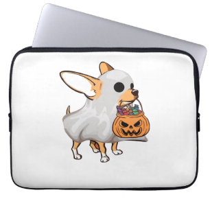 Chihuahua Ghost Pumpkin Halloween Shirt Laptopschutzhülle