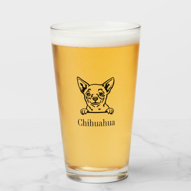 Chihuahua Glass Tumbler (Vorne (Gefüllt))