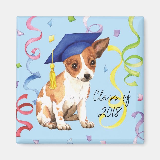 Chihuahua Graduate Magnet (Vorne)