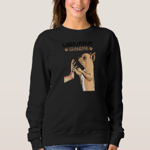 Chihuahua Grandma Dog Muttertag Frauen Raglan Sweatshirt
