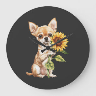 Chihuahua   große wanduhr