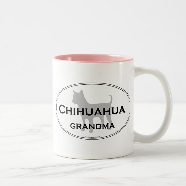 Chihuahua-Großmutter Zweifarbige Tasse (Rechts)