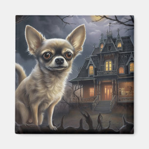 Chihuahua Halloween Beängstigend Magnet