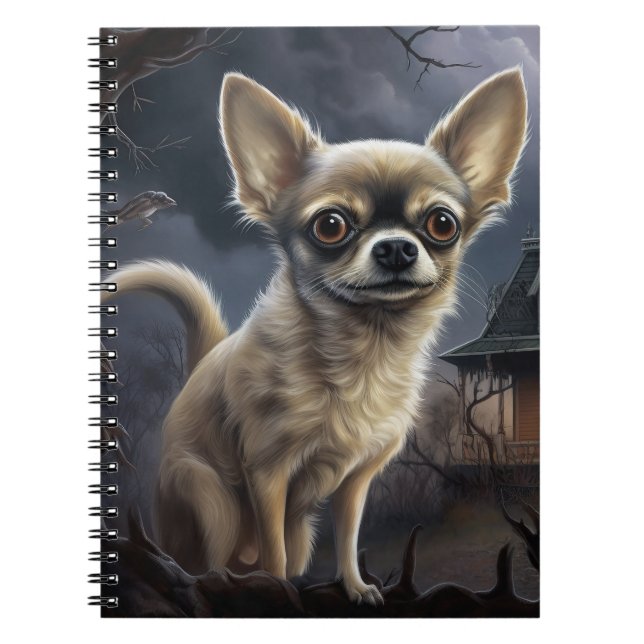 Chihuahua Halloween Beängstigend Notizblock (Vorderseite)