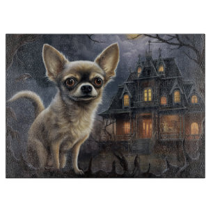 Chihuahua Halloween Beängstigend Schneidebrett