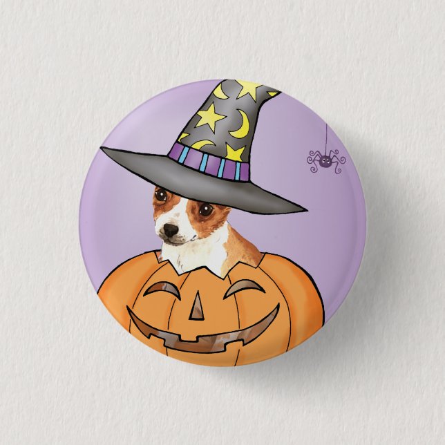 Chihuahua Halloween Button (Vorderseite)