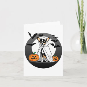 Chihuahua Halloween Ghost Costume Pumpkin - Klein Karte