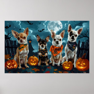 Chihuahua Halloween Gruselig Poster