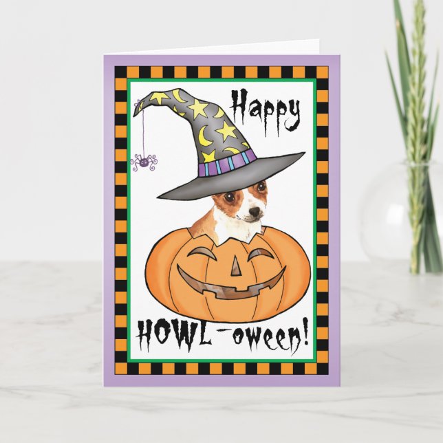 Chihuahua Halloween Karte (Vorderseite)