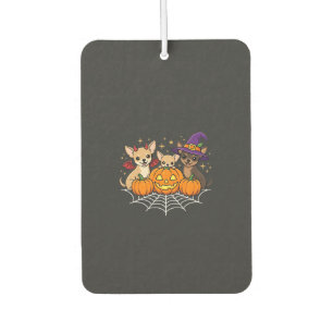Chihuahua Halloween-Kürbis-Hexen-Hund-Design Autolufterfrischer