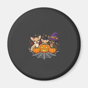 Chihuahua Halloween-Kürbis-Hexen-Hund-Design Magnet