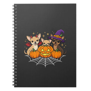 Chihuahua Halloween-Kürbis-Hexen-Hund-Design Notizblock