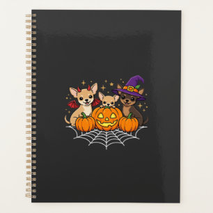Chihuahua Halloween-Kürbis-Hexen-Hund-Design Planer