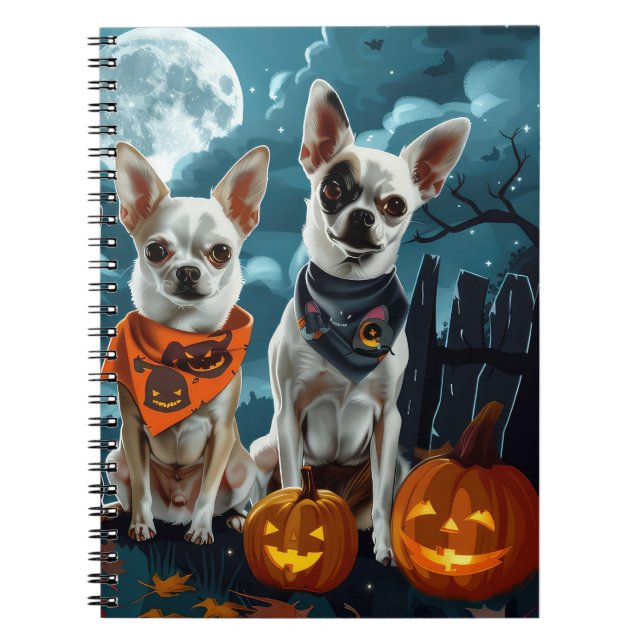 Chihuahua Halloween Spooky Notizblock (Vorderseite)