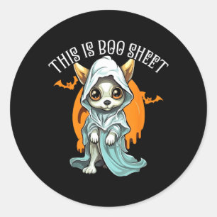 Chihuahua Halloween Welpe Trick Or Treat Gruselig Runder Aufkleber