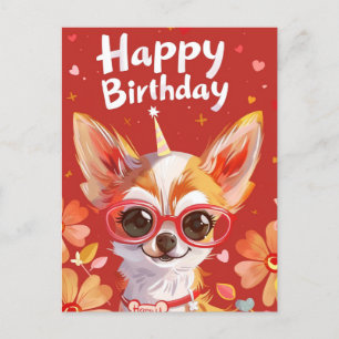 Chihuahua Happy Birthday Postkarte