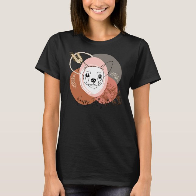 Chihuahua Happy Fall Y All It's Sweater Weather Er T-Shirt (Vorderseite)