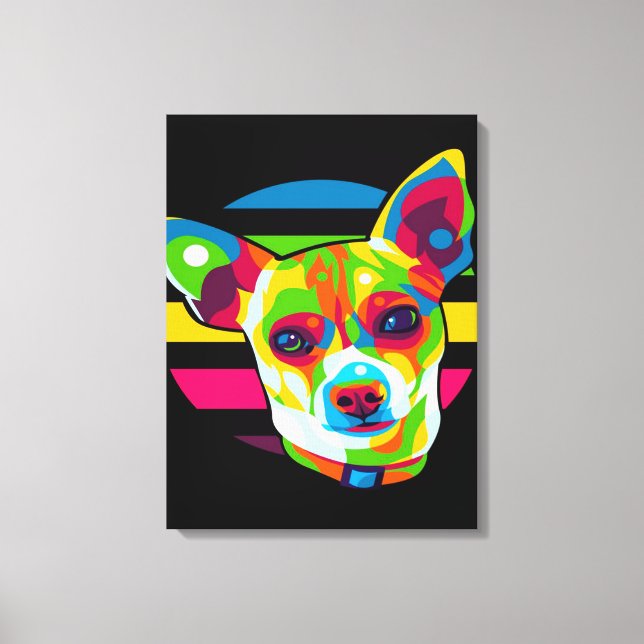 Chihuahua Head_Dog Lover Leinwanddruck (Vorderseite)