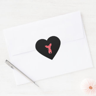 Chihuahua Hearts Valentinstag Dog Pup Lover Herz-Aufkleber