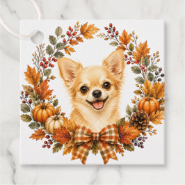 Chihuahua-Herbstkranz Geschenkanhänger