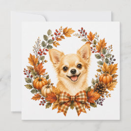 Chihuahua-Herbstkranz Mitteilungskarte