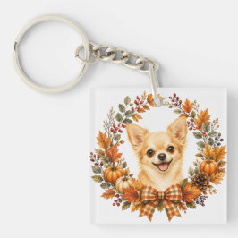 Chihuahua-Herbstkranz Schlüsselanhänger