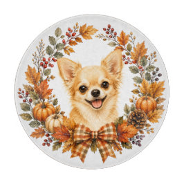 Chihuahua-Herbstkranz Schneidebrett