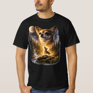 Chihuahua heult zum Mond Vintage, 90er Retro T-Shirt