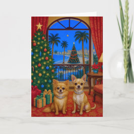 Chihuahua Holiday Card Feiertagskarte