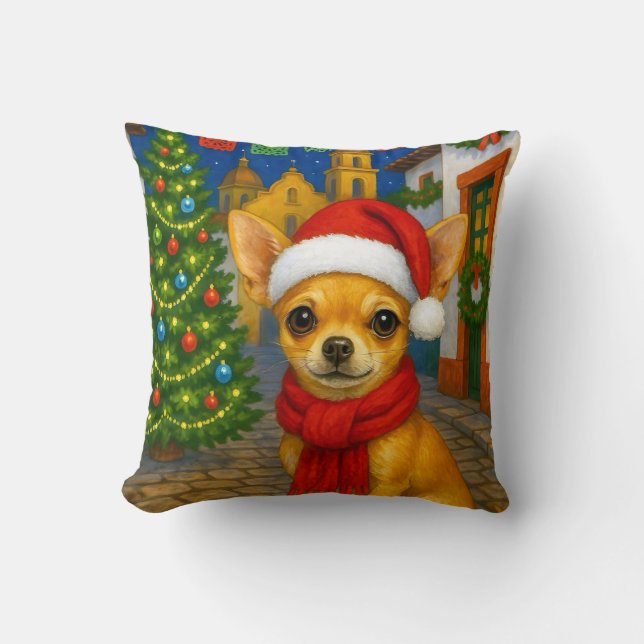 Chihuahua Holiday  Kissen (Vorderseite)