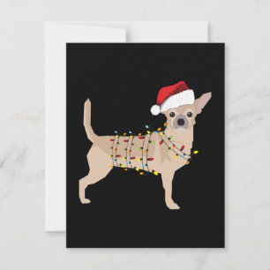 Chihuahua Holiday Weihnachtslicht Dankeskarte