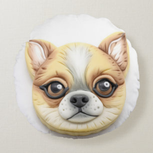 Chihuahua Hund 3D Inspiriert  Rundes Kissen