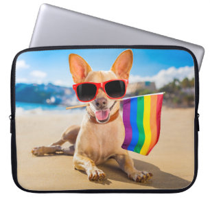 Chihuahua Hund am Strand Laptopschutzhülle