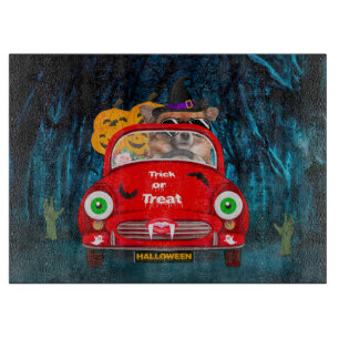 Chihuahua Hund Autofahren Auto Beängstigend Hallow Schneidebrett