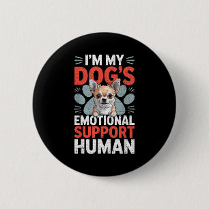 Chihuahua Hund emotionale Unterstützung Mensch Button