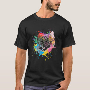 Chihuahua Hund farbenfroh Happy Pet Hund's Gesicht T-Shirt