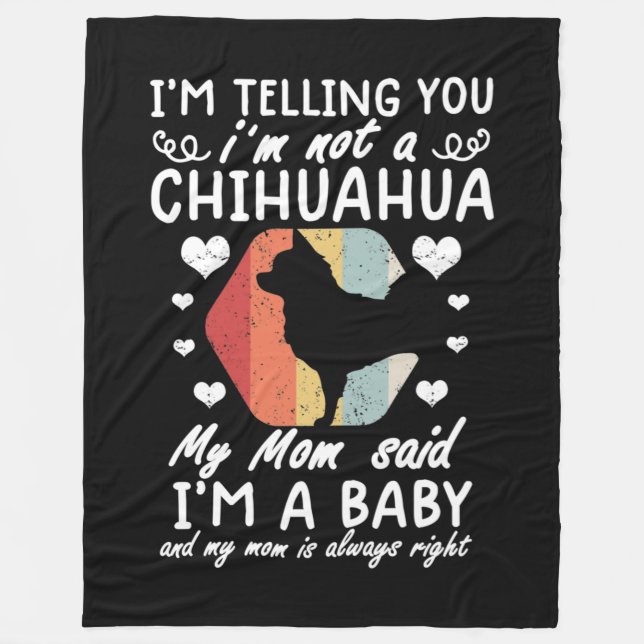 Chihuahua-Hund Fleecedecke (Vorderseite)