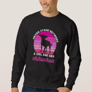 Chihuahua-Hund für Mädchen Retro-Mädchen   Chiwawa Sweatshirt