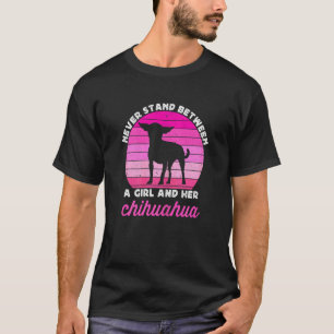 Chihuahua-Hund für Mädchen Retro-Mädchen Chiwawa T-Shirt